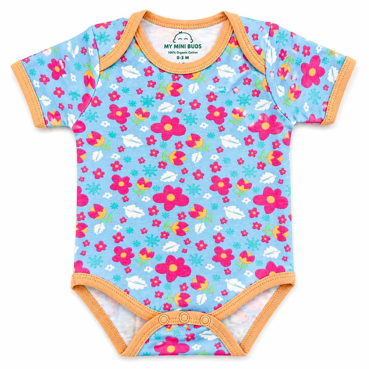 Blue Floral Stripes - Rompers