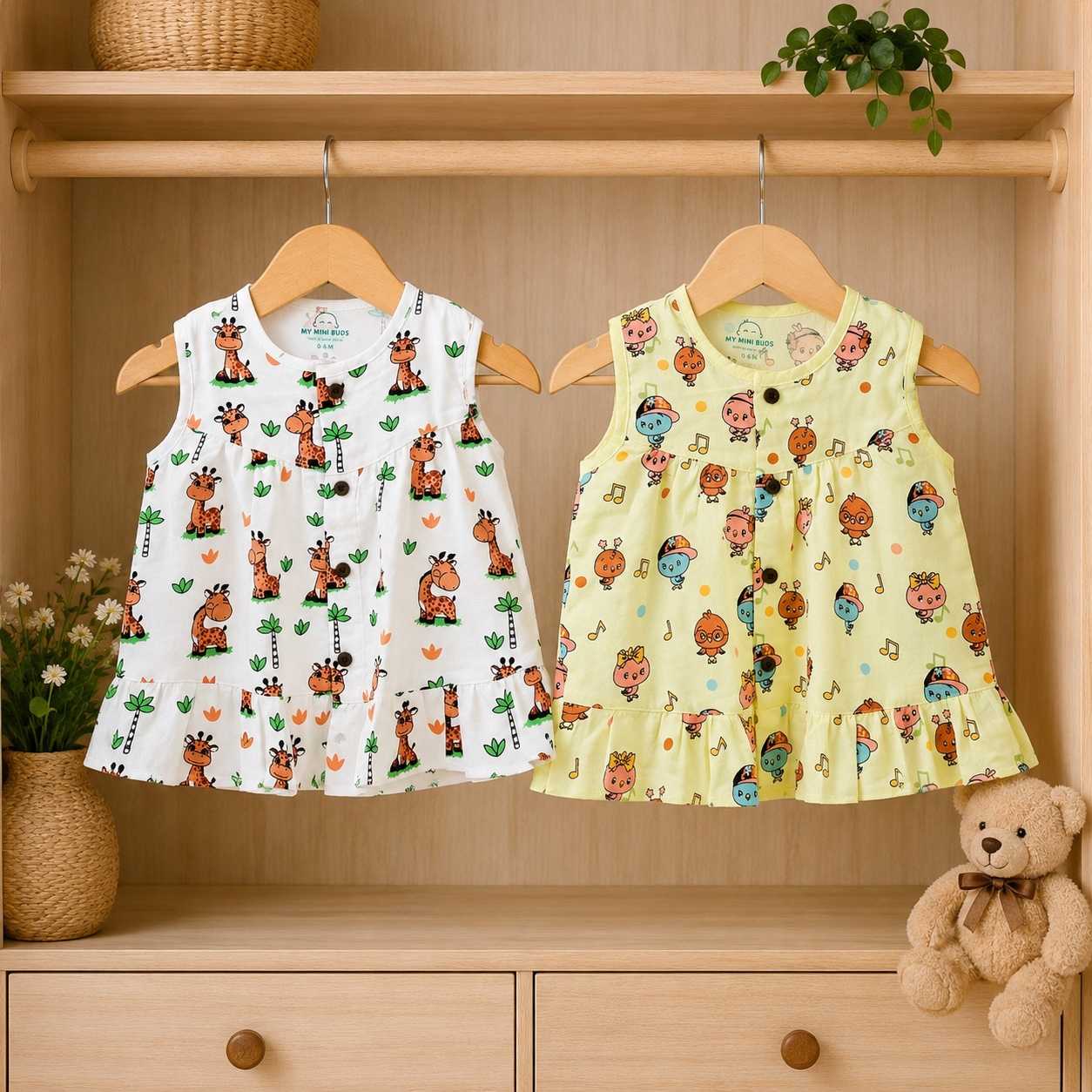 Kitty Frock- Pack of 2 (0-6m)