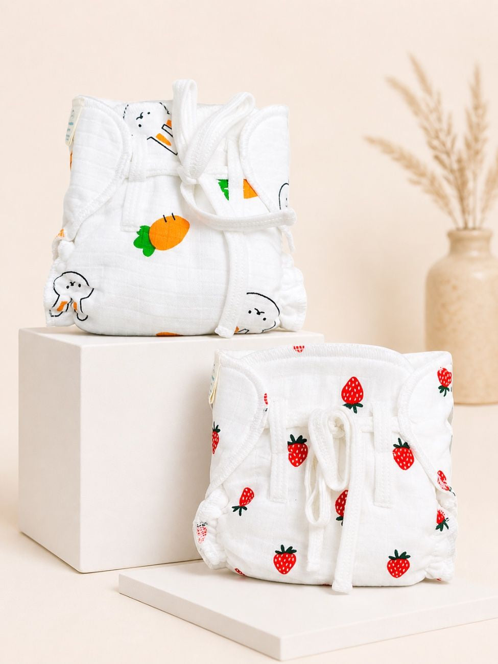 Combo Pack of (2) -Dry Feel Nappy’s Muslin