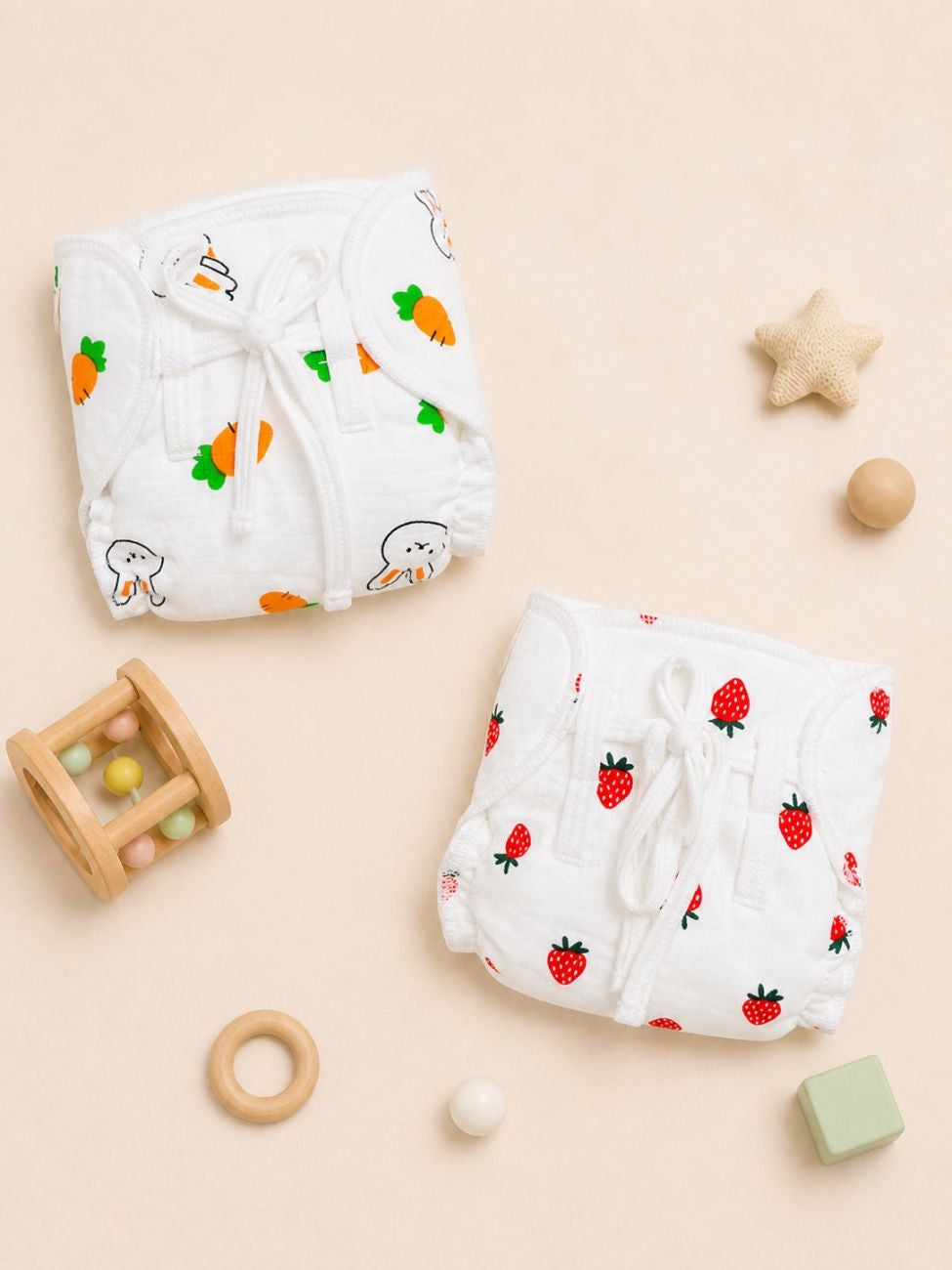 Combo Pack of (2) -Dry Feel Nappy’s Muslin