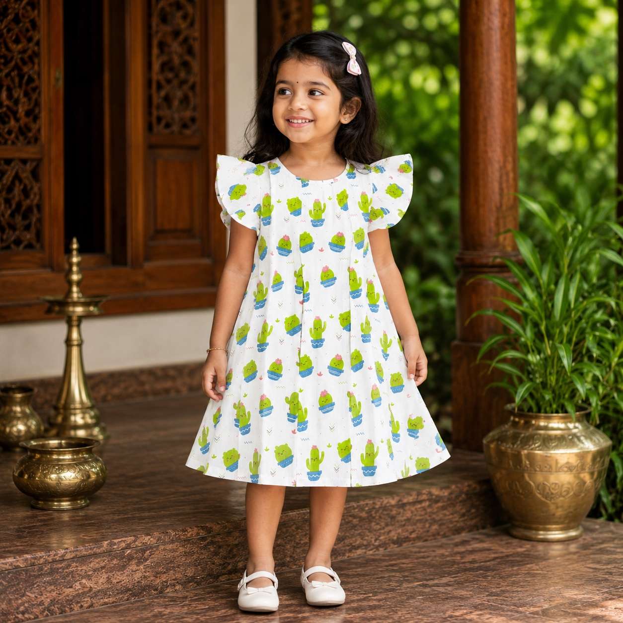 Ruffle Sleeve - Cactus