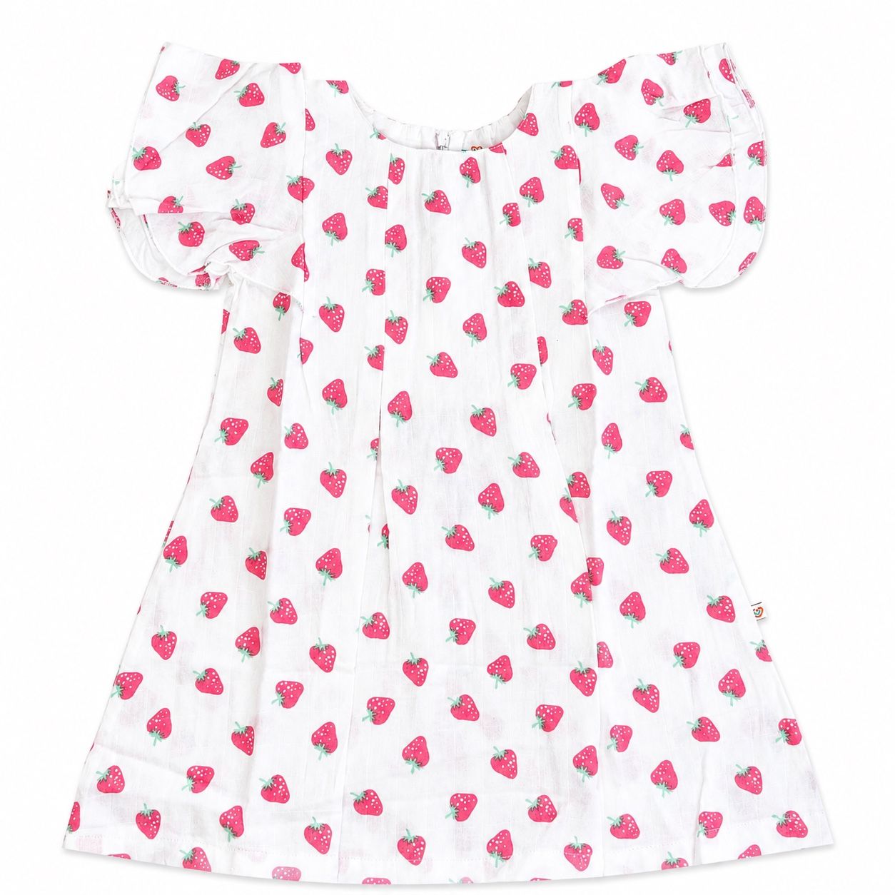 Ruffle Sleeve - Strawberry