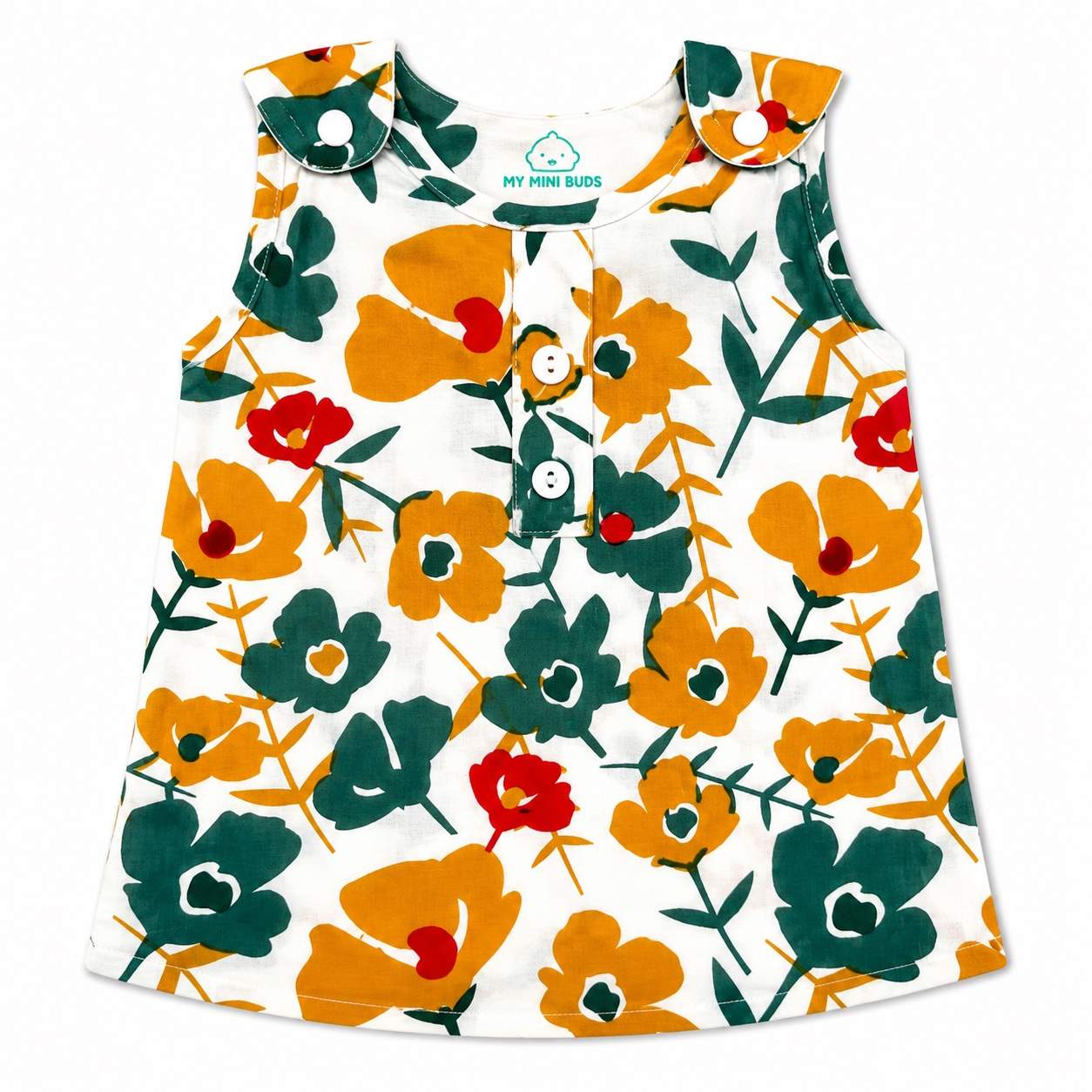 Orange Teal  - Jabla Shoulder Button