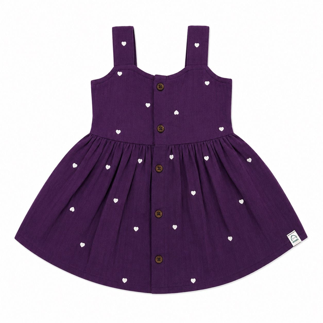 Purple & White Heart - Nila Frock