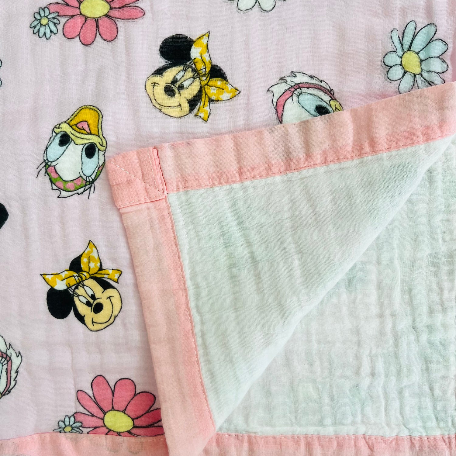 Mickey Mouse - 6 Layer Crinkle Muslin Baby Blanket - 110*110cm