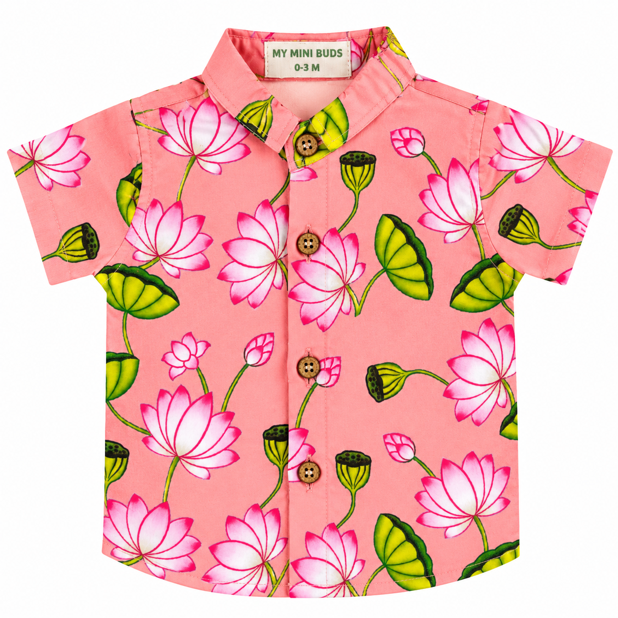 thasarskil Ethnic Shirt – Pink Lotus (0-3M)