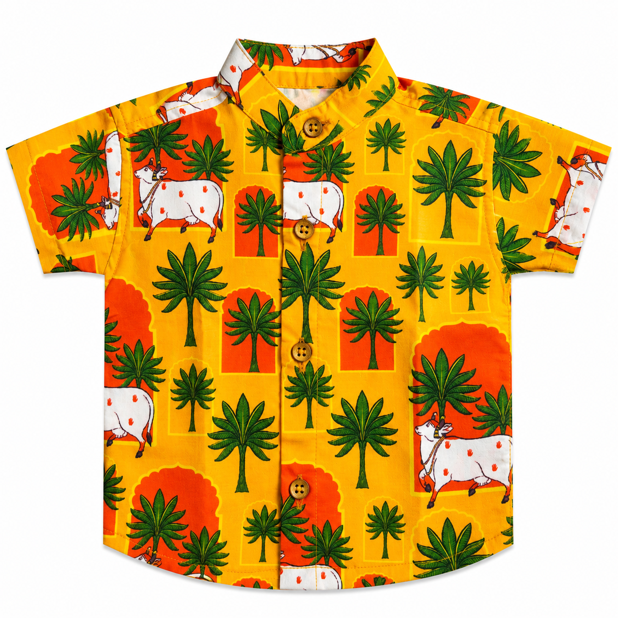thasarskil Ethnic Shirt – Cow Pichwai (0-3M)