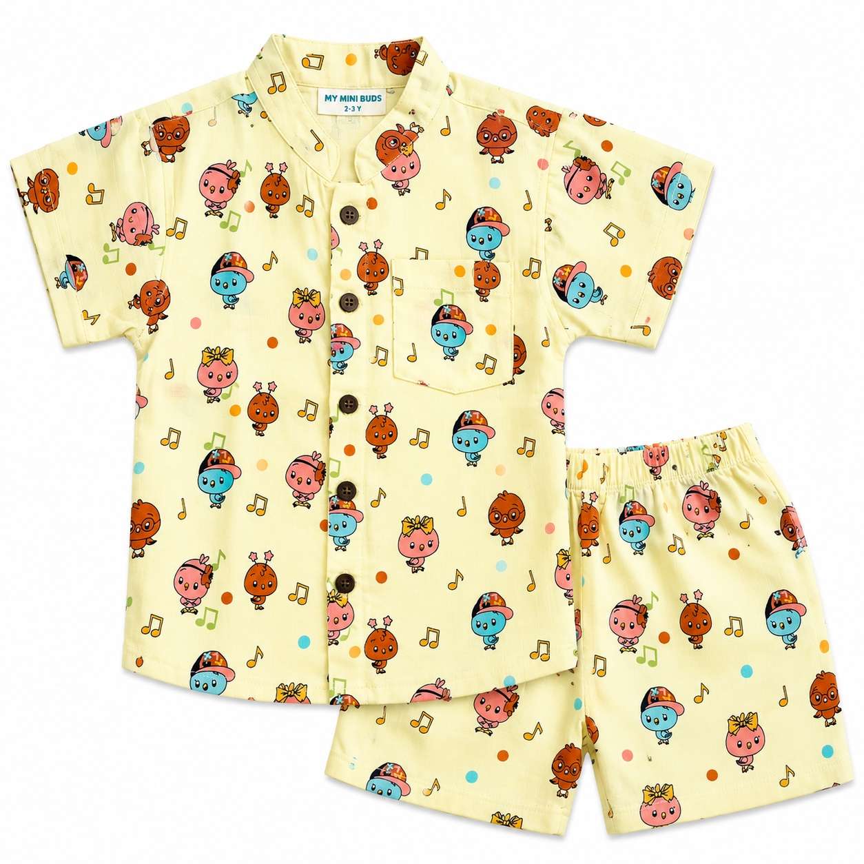Yellow Giraffe - Half Sleeve &Shorts (2-3y)