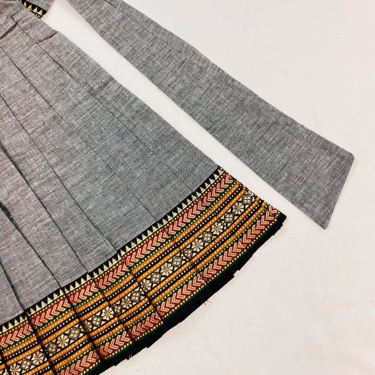 Grey-Ethnic Pleated