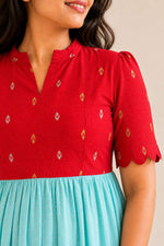 Traditional Butta print maternity maxi dress