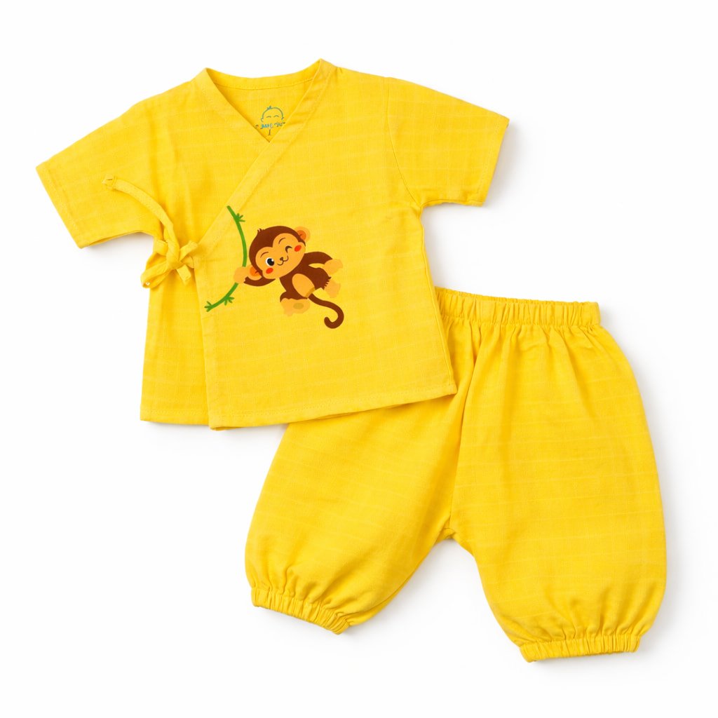 Yellow Monkey-Kimonos set
