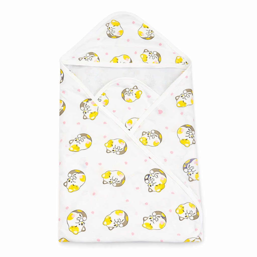 Cat-Knitted cotton hooded towel | single layer