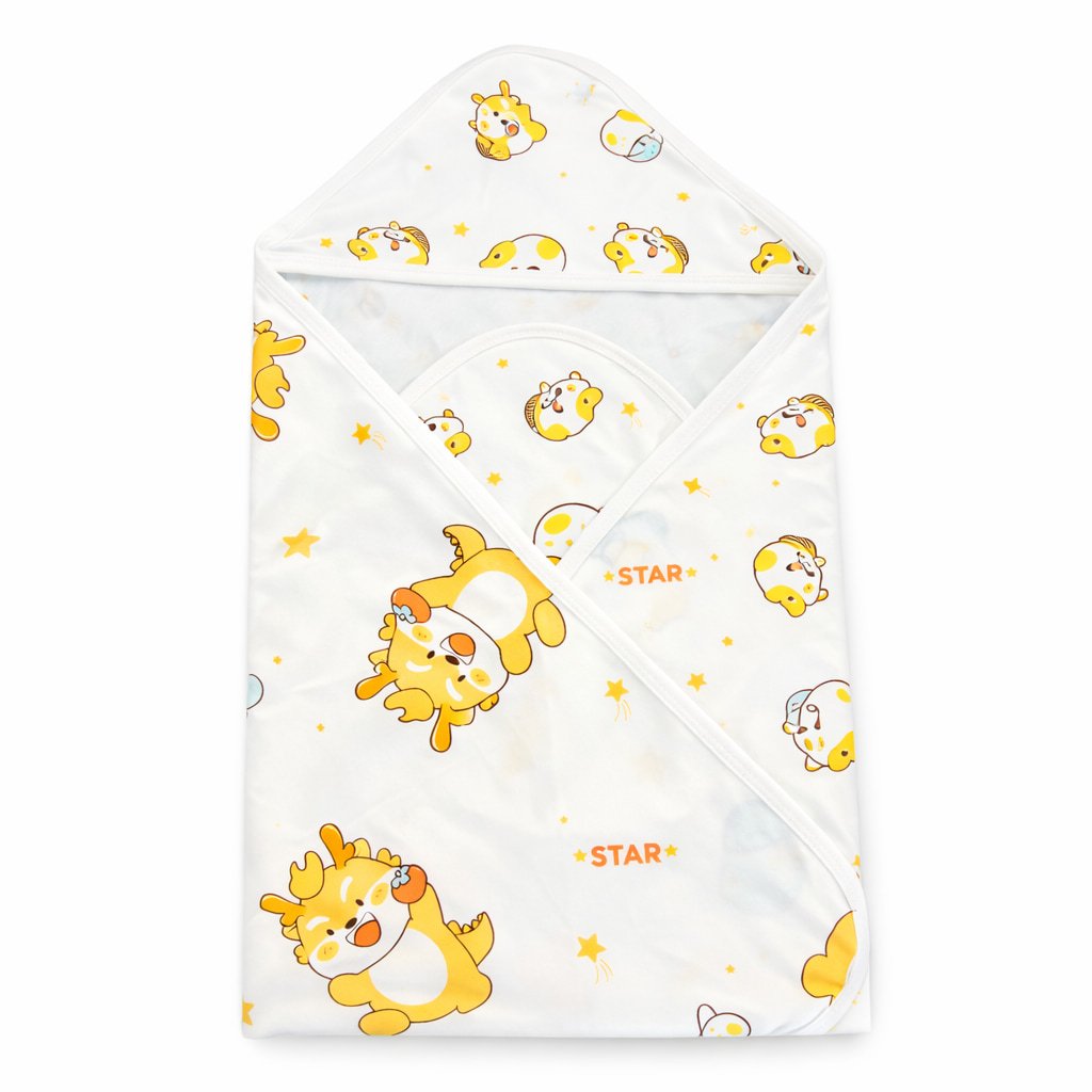 Star Teddy-Knitted cotton hooded towel | single layer