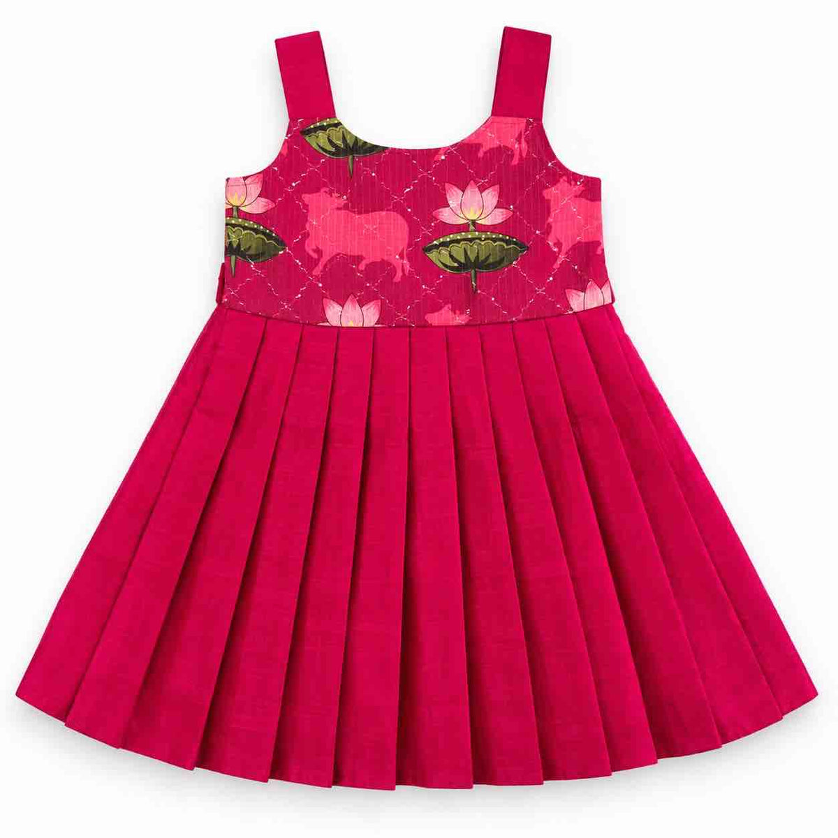 Pink Sempon lotus ethnic frock