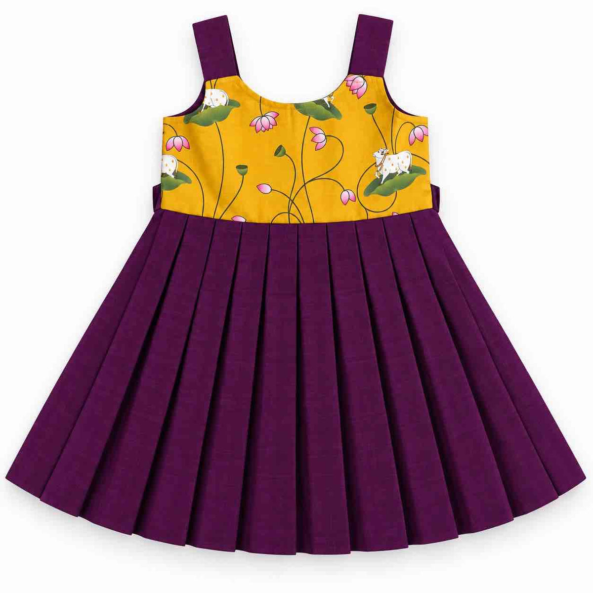 Purple golden charm ethnic frock