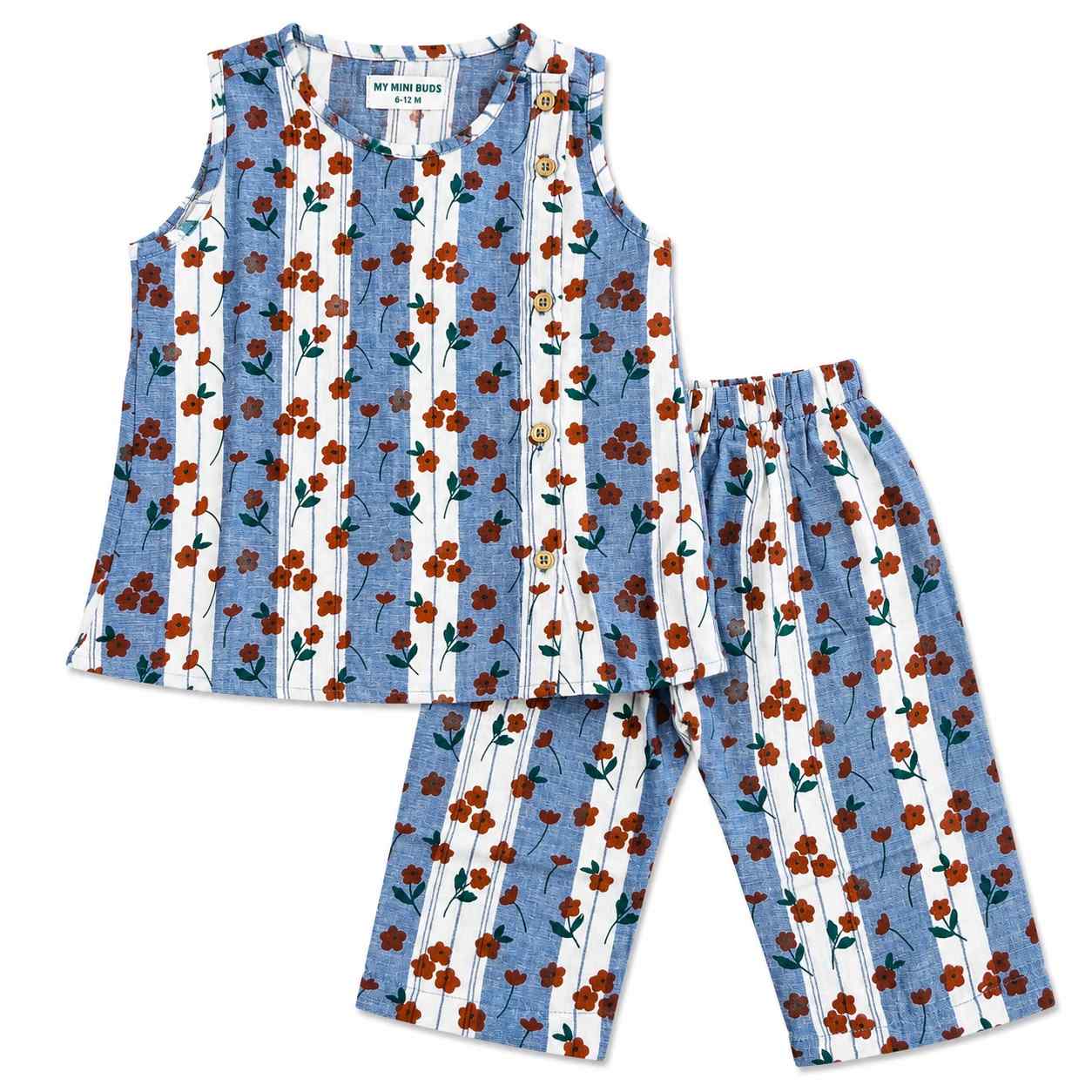 A Floral-Co-Ord Set-Crinkle muslin