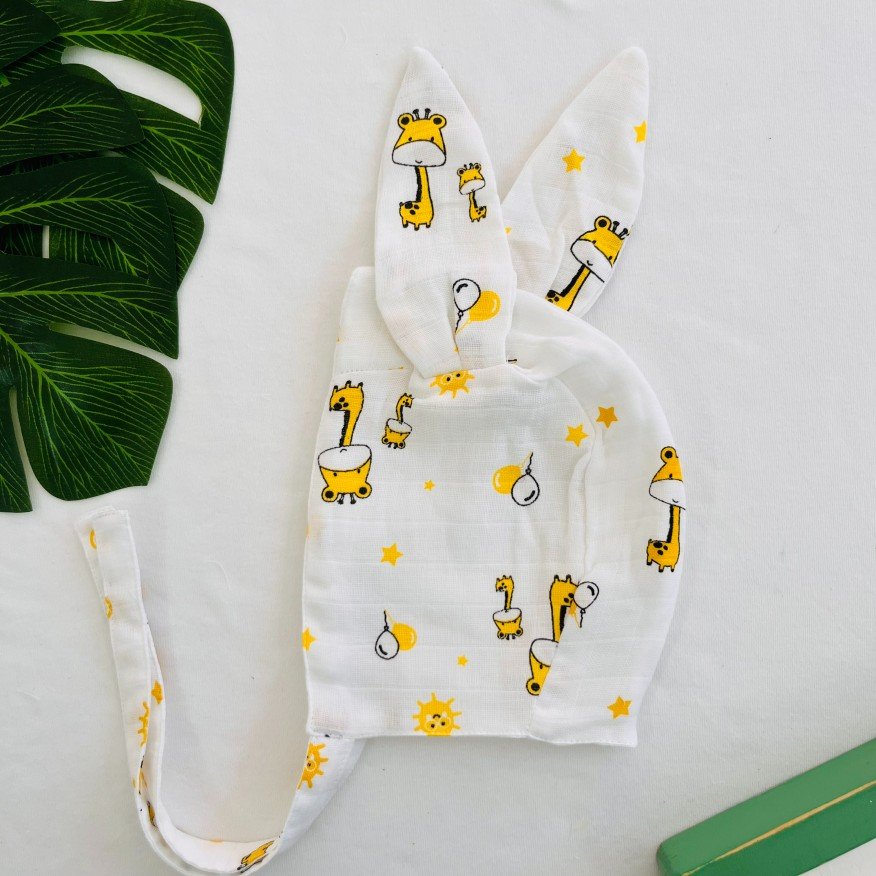 Bunny Cap- Girafee-(0-6M)
