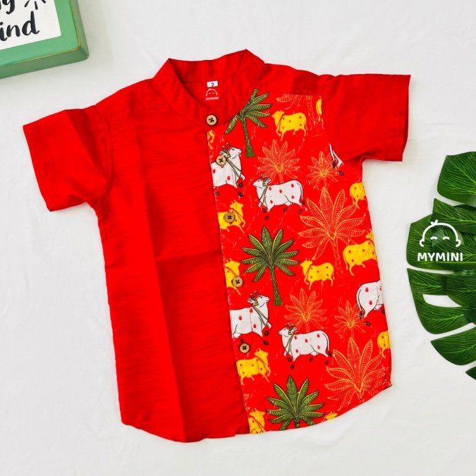 A Ethnic Shirt-Pichwai Heritage Red