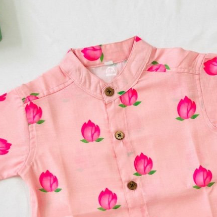 A Ethnic Shirt-Lotus Bloom Pink