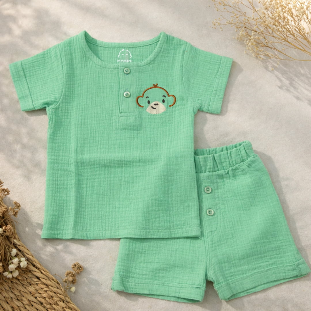 Muslin coords set-Crinkle-Happy Monkey