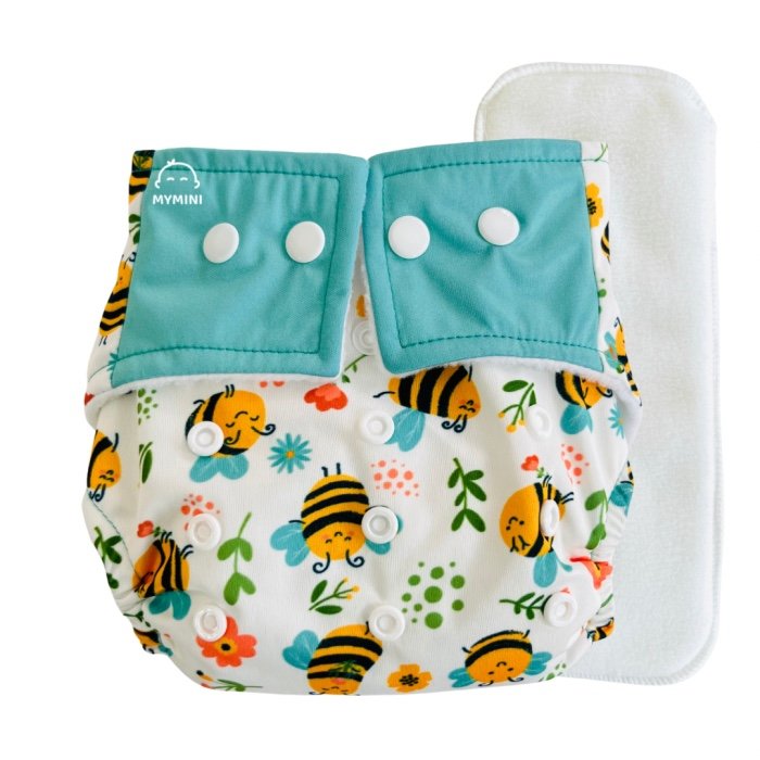 Blue Honey Bee - Cloth Diaper