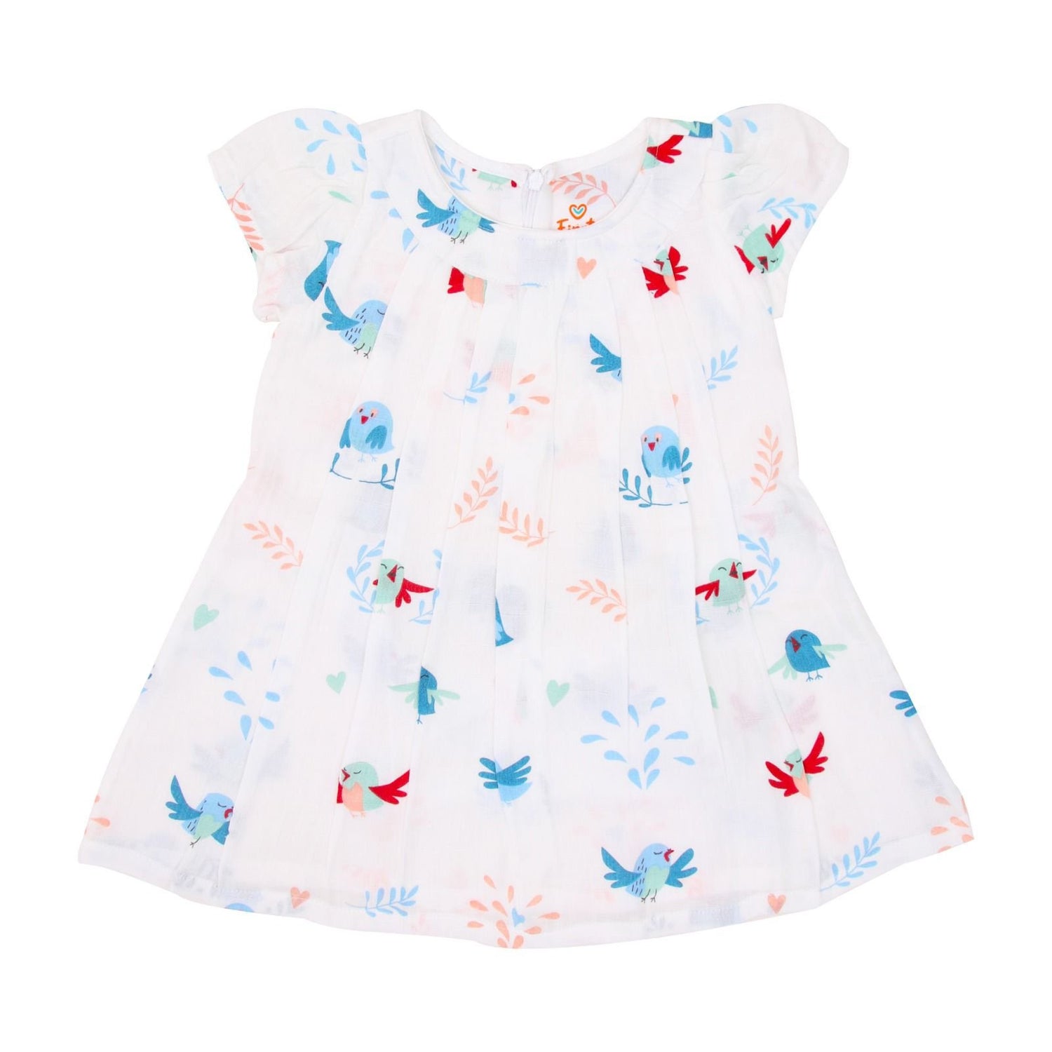 Blue Bird - Puff Hand Frock