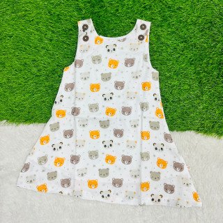 Teddy Head - Shoulder Button Frock
