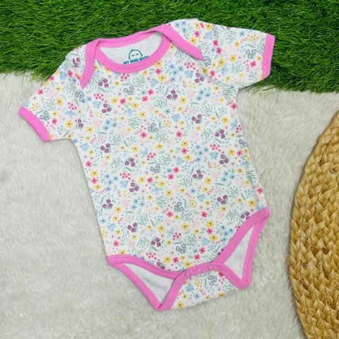 Pink Flower-Rompers
