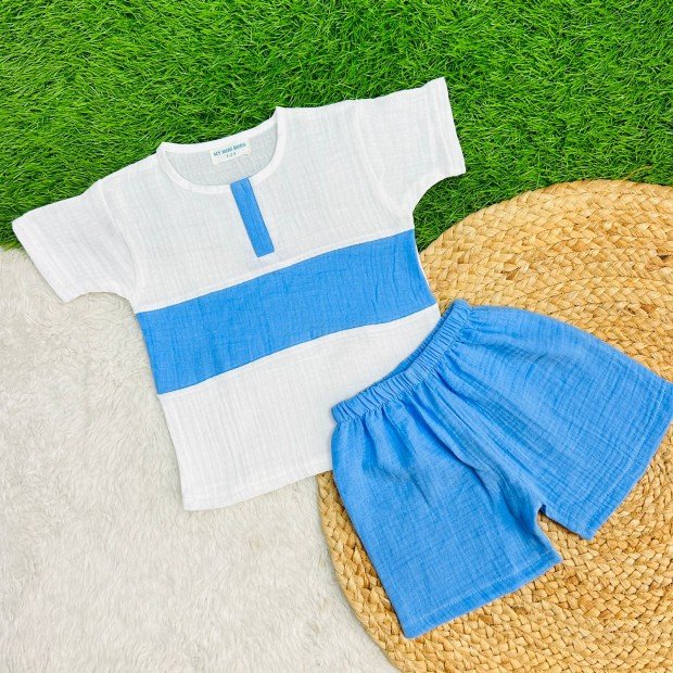 Sky Blue  -Half Sleeve & Shorts