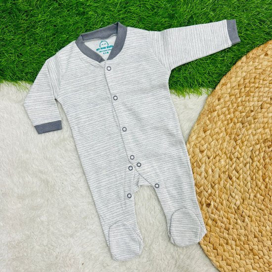 Grey Stripe-SleepSuit