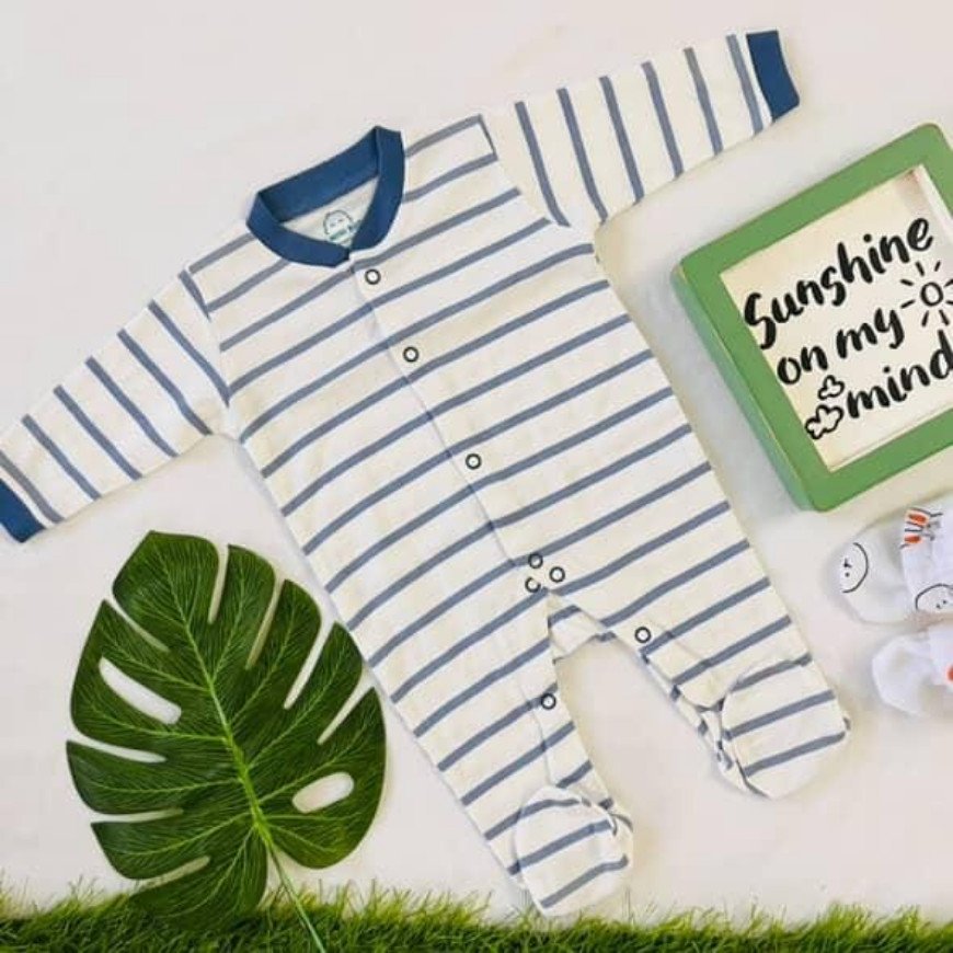 Blue stripe -Sleep Suit