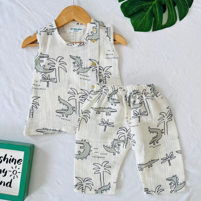 Crocs & Trees -Cords Set Top