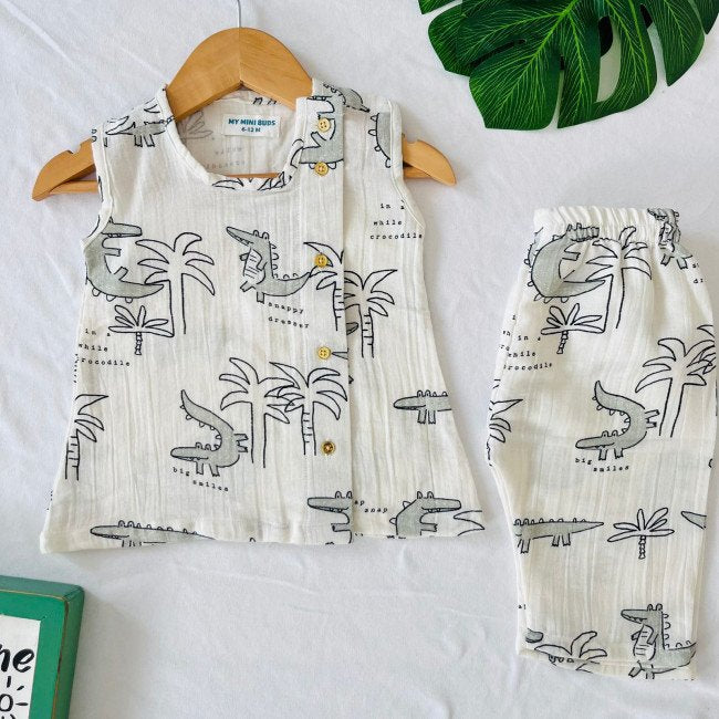 Crocs & Trees -Cords Set Top