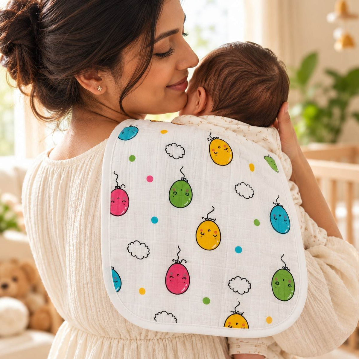 Muslin Burp Cloth - Balloon