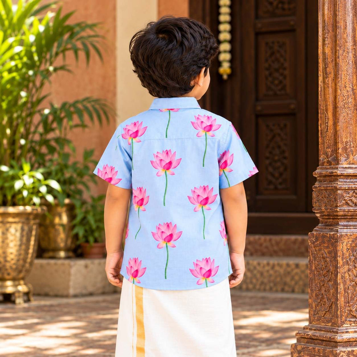 Lotus Bloom Ethnic Shirt