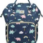 Dark Blue elephant - Diapper Bag