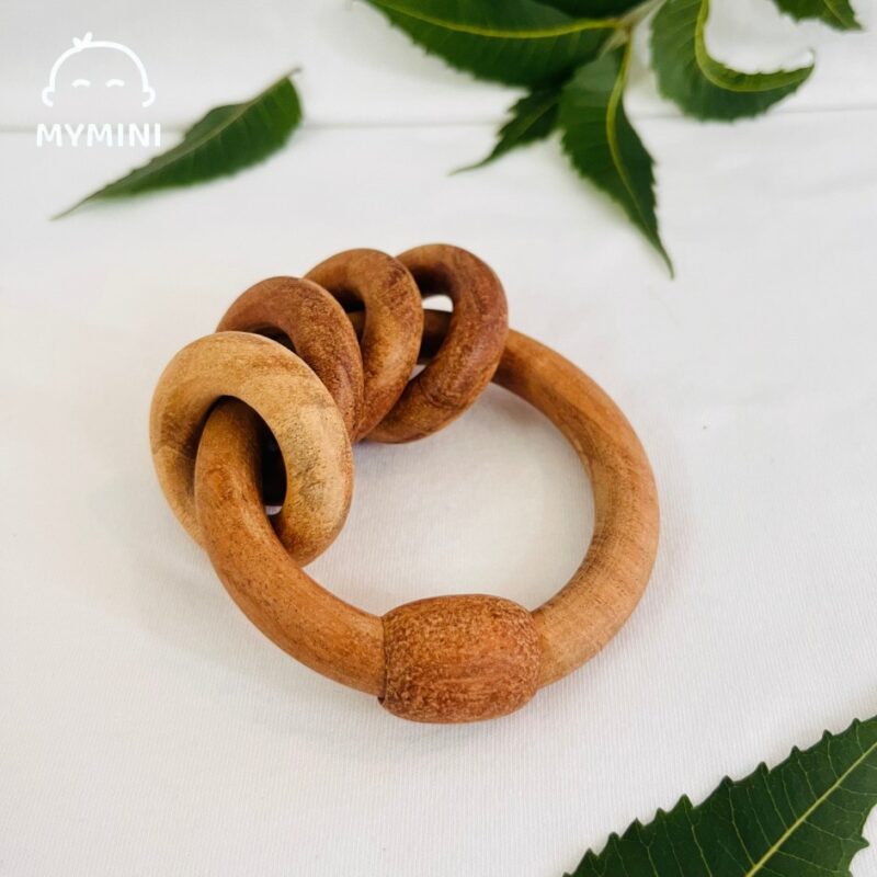 A Ring Rattle-Neem Wooden Theether - Image 1