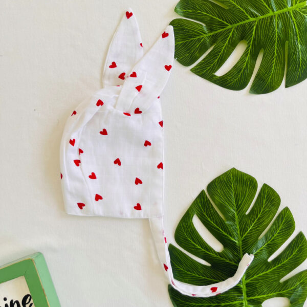 Bunny Cap- Heart (0-6M)
