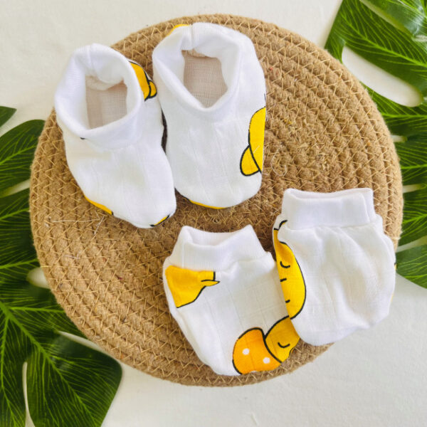Yellow Duck - Booties & Mitten