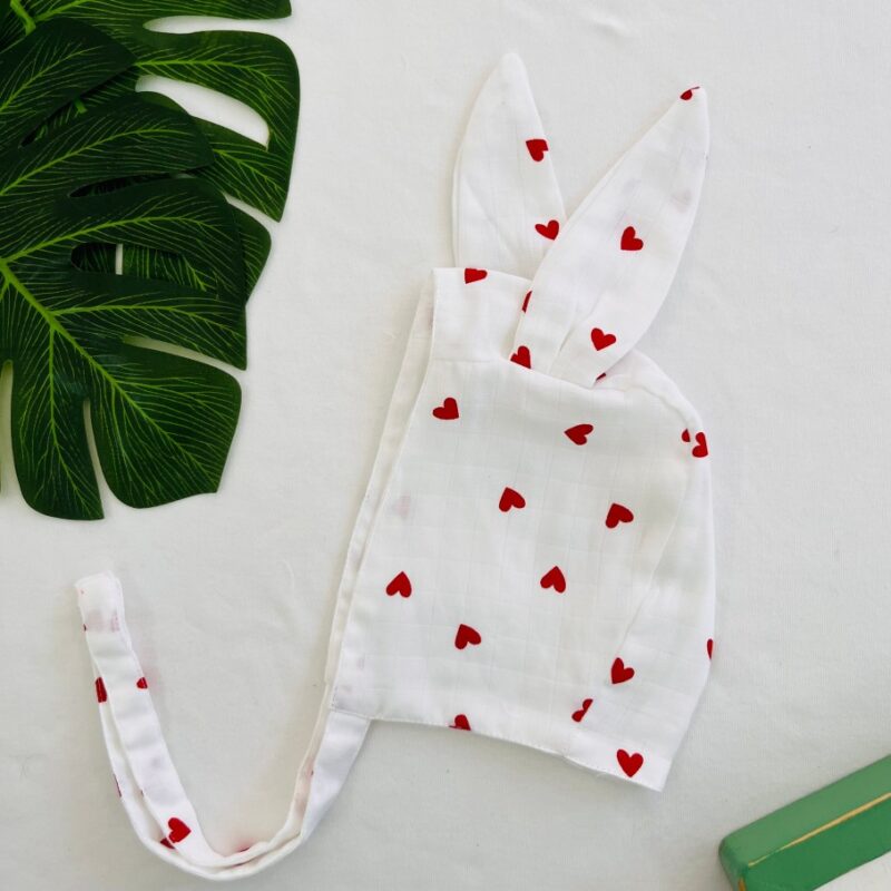 Bunny Cap- Heart (0-6M) - Image 1