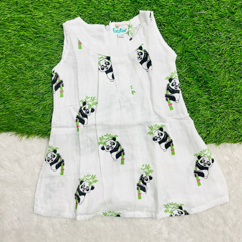 Sleeveless Frock - Panda