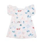 Ruffle Sleeve Frock -Blue Bird