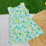 Sleeveless Frock - Green Dino