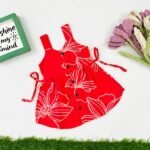 Red -Crinkle Frock