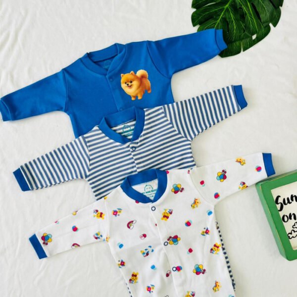 Blue Sleep Suit - Pack of 3