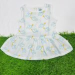 Yellow Leaf Bird - Back Loop Frock (6-12)
