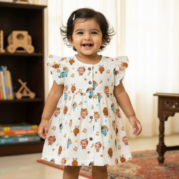 A Music Birds-Frill Frock