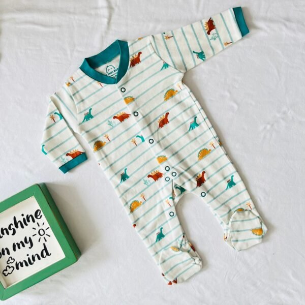 Stripe Dino -Sleep Suit