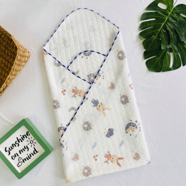 Blue Rabbit -2 Layer Muslin Blanket-85*85 cm