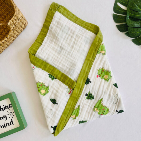 Dino - 6 Layer Muslin Blanket - 110*110 cm